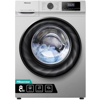 Hisense 8kg Washing Machine with Inverter - Silver,  WFQY8012EVJMS