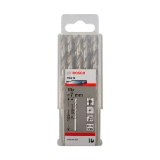 Bosch HSS Twist Drill Bit 10 x 7mm, Model 2608595070 - Premium High-Speed Steel Spiral Drill Bit for Precision Metal Drilling