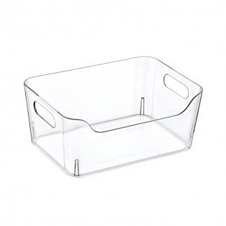 Emhouse Aclyric Clear Organizer 5L With Two Handle For Kitchen 270x190x110MM EP436- 2Pcs