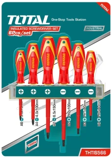 Total Screwdriver Set 6pcs Insulated THTIS566