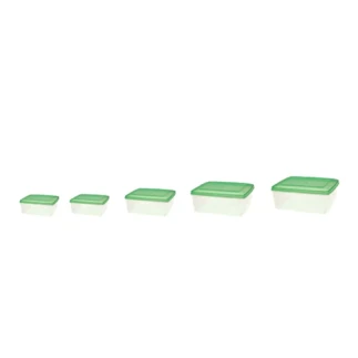 Cello Plastic Container Food Fresh 5pcs Set 1200ml, 2000ml, 3000ml, 4200ml & 6500ml