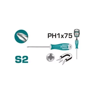 Total Phillips Screw Driver PH1 x 75mm THT26PH1075