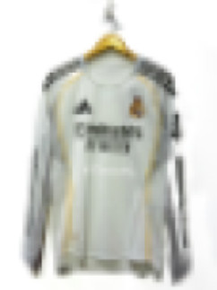 Real Madrid Home Jersey/ Kit 2025-2026 Long Sleeve - (Fans Version, white) Tanzania