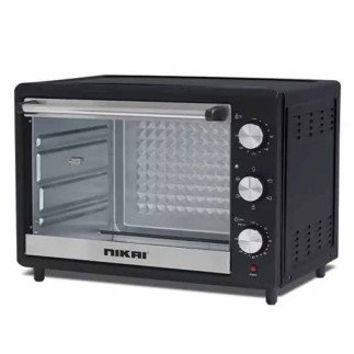 Nikai Oven Electric 50L With Rosting Function 1800W NT50RZ 120 Mins Timer Single Glass Panel Stainless Steel Heating Elements Inner Light