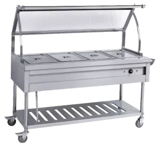 Nadstar8 Trolley With Glass Top 4 Pan - HBW-4G
