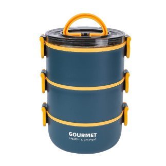 Nadstar1 Stainless Steel Lunch Box for Adults and Kids, 3 Layers Insulated Leakproof Split Food Storage Containers CD2417