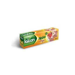 Falcon Plastic Zipper Bags 40'S Bag, Bio Degradable 27x30cm (Pack of 24)