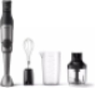 Philips Hand Blender 5000 Series - 1200W, Anti- Splash Guard, SpeedTouch Technology, LED Speed Indicator, Chopper, Whisk, Compact, Black/Metal - HR2683/00
