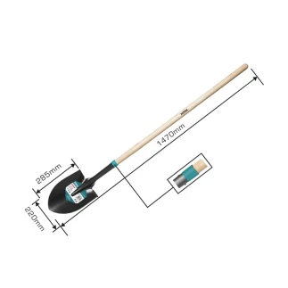 Total Garden Steel Shovel with Wooden Handle THTHW0201