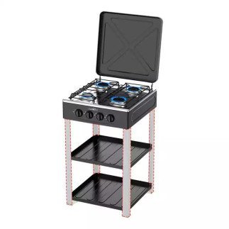 Decakila Gas Cooker With Shelf & Legs 2.2kW x 2 & 1.5kW x 2 KMGS018B / KMGS017B