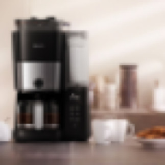 Philips All-in-1 Brew Drip Coffee Maker with Built-in Grinder, Duo-bean Container, Permanent Filter, Dosing Spoon, LED Display HD7900/50
