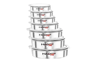 Nadstar8 Aluminium Sufuria 7pcs No Lid 24-25-26-27-28-29-30 Cookware Set Tope Cooking Pot for Commercial Use - Kitchen Heavy Duty