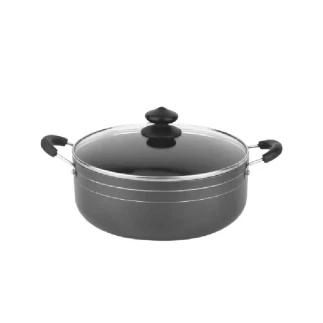 Orange Cook & Serve Non-Stick Casserole 18cm 1.7L with Glass Lid ONSC033