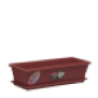 Lionstar Rectangular Flower Pot Trivetto With Tray FP-14 Plastic Planter Pot, Outdoors and Indoors Garden, Sturdy and Durable