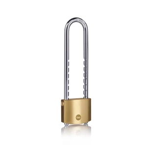 Yale Padlock 50mm With Adjustable Shackle Brass Polished