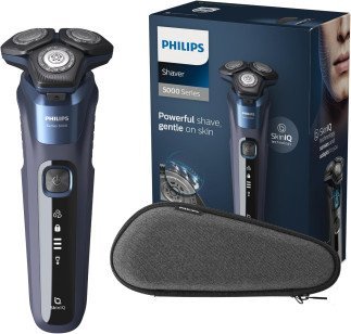 Mashine ya Kunyolea ya Philips Series 5000 kwa Wanaume, Inajichaji Haraka, Inaweza Kutumiwa na Maji, Ina Kaa na Chaji Kwa Mda Mrefu, Inaonyesha Hali ya Betri(Battery Status), Ishara ya Kusafisha(Cleaning Indicator), na Travel Lock Indicator - Modeli S5585