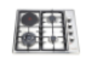EVOQ Built-In Gas Hob EH-631SL, 201 SS Panel, 4 Gas Zones, Chinese Sabaf Burners, 1.5-3.3 kW Power, Iron Cast Pan Support, Electric Ignition