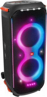 JBL PartyBox 710 - Party Speaker with Powerful Sound, Built-in Lights and Extra Deep Bass, IPX4 Splash Proof, Bluetooth Connectivity, Handle and Built-in Wheels (Black)