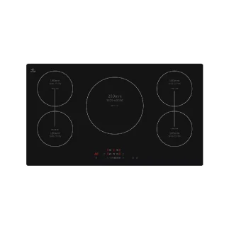 Evvoli Induction Hob 5 Burners Soft Touch Control With 9 Stage Power Setting 9700W IH905B
