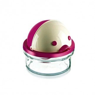 Sarina Glass Sugar Bowl/Box/Jar/Container/Pot with Lid, Unique Crystal Candy & Dry Fruits Bowl, Perfect for Home & Gift (415 ml) Duck Patterned S101K