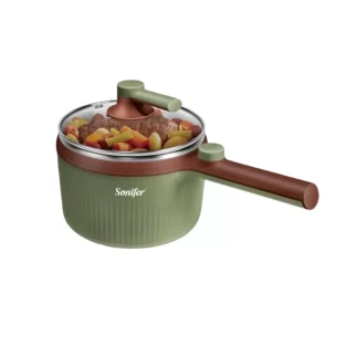 Sonifer Mini Skillet Single Electric Cooker 1.2L, 220V, 600W Stainless Steel SF-1504
