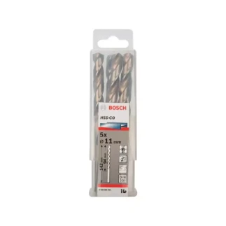 Bosch HSS Cobalt Twist Drill Bit Set – 5 x 11mm, Model 2608585901 – Precision-Engineered for Stainless Steel and Metal Drilling