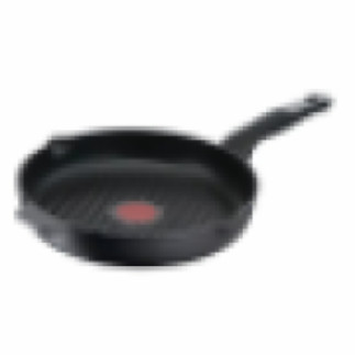 Tefal Unlimited Grill Pan 26x26CM Titanium Non Stick Anti Scratch Safe Non Stick G6 Unlimited Round Grillpan With Pouring Edge Frying Pan Black Cast Aluminum E2294074