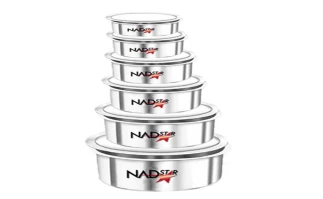 Nadstar8 Aluminum Sufuria 6pcs with Lid 19-20-21-22-23-24 Cookware Set Tope Cooking Pot with Lid for Commercial Use - Kitchen Heavy Duty