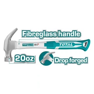 Total Claw Hammer 560g Fiberglass Handle THT73206