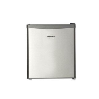 Hisense 60L, Single Door Mini Fridge, Adjustable Thermostat, Mini Refrigerator for Dorm, Office, Bedroom, Silver-H60RS