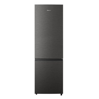 Hisense 264L Double Door Refrigerator with Adjustable Level Feet and Long Life LED Light, Defrost Cooling Fridge, A Energy Efficiency Titanium Inox(H370BIT)