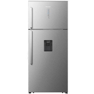Hisense Refrigerator with Top Freezer 535L, No Frost Double Door Fridge With Water Dispenser for Dorm, Office, Bedroom, A+ Energy Rating, Silver-H700TI-IDL