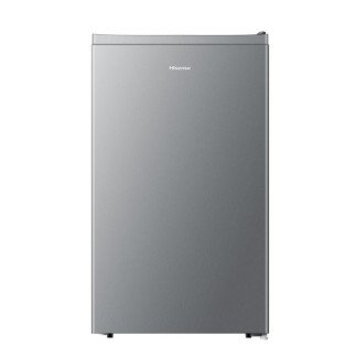 Hisense 90L, Single Door Mini Fridge, Compact Refrigerator,  with A+ Energy saving, Reversible door design, for Dorm, Office, Bedroom, Silver-H125RTS