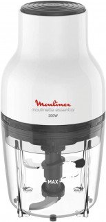MOULINEX Moulinette Essential Chopper, 300 Watts, White/Black, Plastic, DJ520127, 1 year warranty