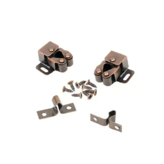 Total Double Roller Catch 1-1/4" with Galvanize Surface, Includes Fasteners, Steel 2pcs TRC2304