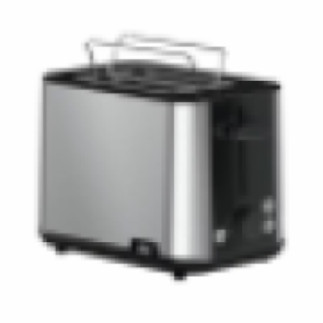 Braun Toaster 900W PurShine with 2 Slots, 8 Toast Levels, Pull Out Tray, Bread Lifter, Bun Warmer, Stainless Steel HT101BI-HT1510BK