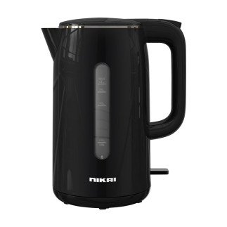 Nikai Kettle 1.7L 2200W Double Layer Stainless Steel Auto Shut Boil Dry Protection, Matte Finish, Indicator Light NK820T2 - Black