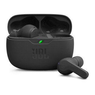 JBL Wave Beam in-Ear Earbuds (TWS) with Mic,App for Customized Extra Bass Eq,32 Hours Battery&Quick Charge,Ip54 Water&Dust Resistance,Ambient Aware&Talk-Thru, (Black),Wireless