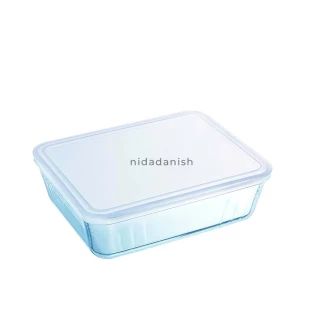 Pyrex Cook & Freeze Rectangular Dish + White Lid 2.6L 243P000/6146