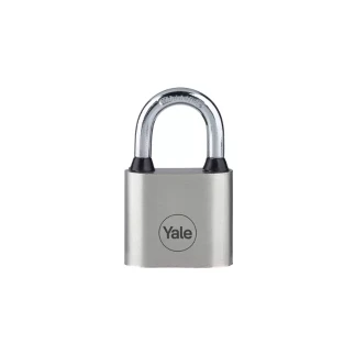 Yale Disc Iron Padlock with Bumper 50mm with 3 Keys, Hardened Steel Shackle, Disc Type Locking Mechanism, Excellent Corrosion Resistance for Outdoor Use PL-112/50/128/1