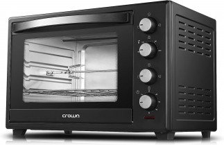 Crownline EO 296 Electric Oven 50L capacity, Convection, Rotesserie, Baking & Grilling Function, Black