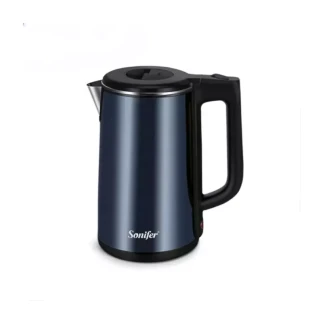 Sonifer Double Wall Heating Electric Kettle 1.8L, 220V, 1500W Stainless Steel SF-2077