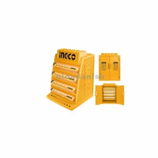 Ingco Premium Drill Bits Display Box AKD2608M - High Capacity 260-Piece Metric Storage with Diameter Gauge and Four-Tier Design