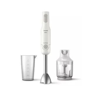 Philips Hand Blender 650W, 1 Compact Chopper Accessory, ProMix Blending Technology 0.5L, 3 Pin With Metal Bar, White, HR2535