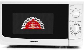 Nikai 20L Microwave Oven with Manual Control, 700W Power, 5 Power Levels, 0-35 Mins Timer, Defrost Setting, Cooking End Signal, Push Button Door - NMO515N9A