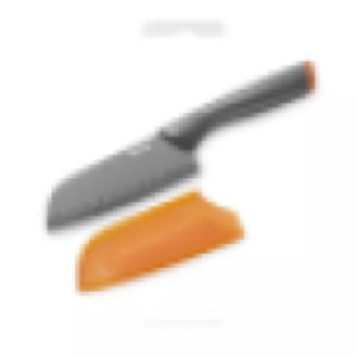 Tefal Fresh Kitchen Santoku Knife With Cover 12cm Titanium Non Stick Coating Ideal For Slicing & Chopping All Types of Food High Performance Stainless Steel K1220104