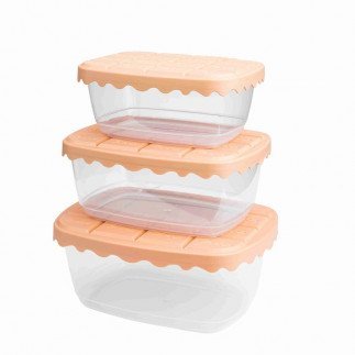 Sunplast Plastic Container Choco  0.8L 1.4L 2L 3pcs Set SC4276
