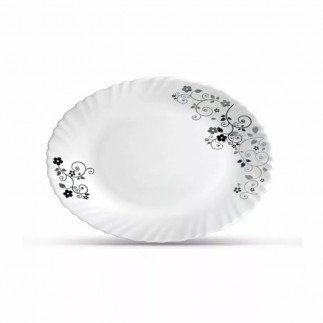 La Opala Oval Plate 330mm Flowered Classique Mystrio Black 1pc LM320