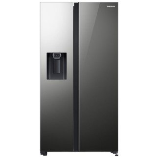 SAMSUNG 617L Side by Side Refrigerator, No Frost, Digital Inverter, Mirror Black (RS64R53112A)