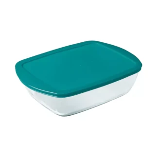 Pyrex Daily Cook & Store Rectangle Dish with White Lid 2.5L/28x20x8cm